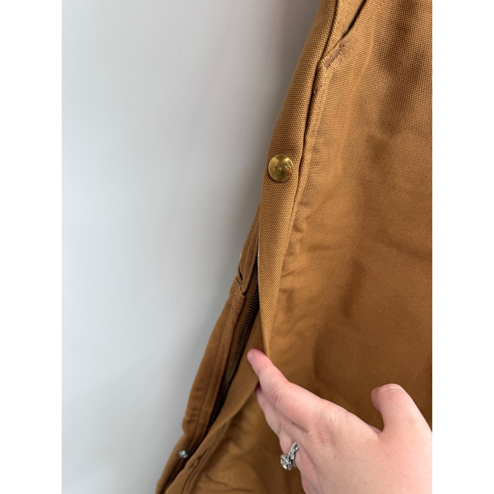 Carhartt Duck Coverall Mens‎ 42 Regular Brown Quilt Lined Zip-to-Waist NEW - Picture 4 of 10
